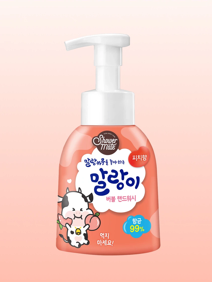 샤워메이트 말랑이 핸드워시 피치 향 300 ml