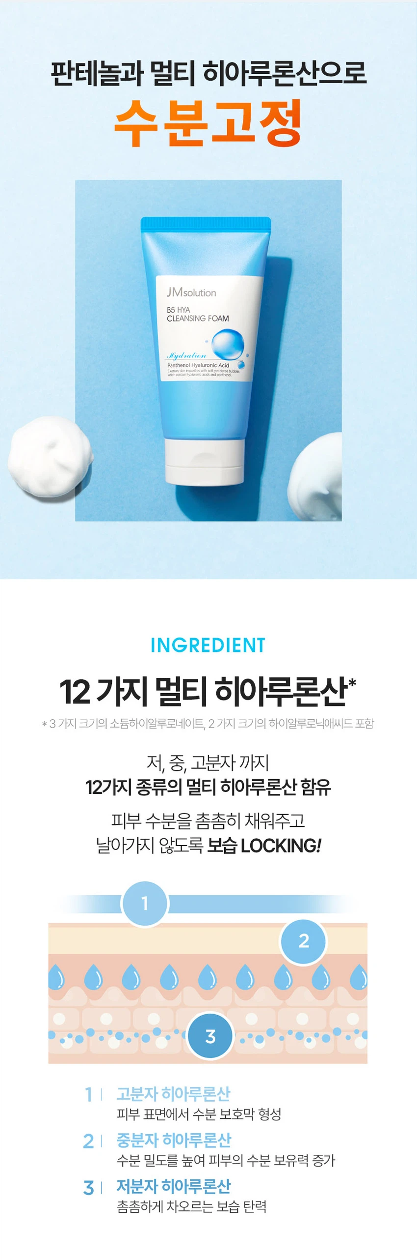 JM Solution B5 玻尿酸 保湿 洁面泡沫 150ml source detail 3