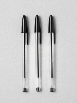 BIC 크리스탈 볼펜 1.0 mm 3개입 흑