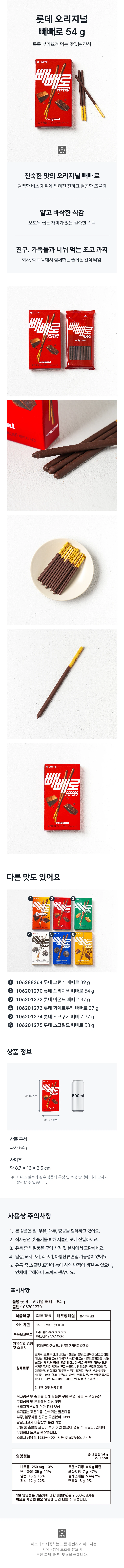 乐天 原味 PeperoRo 54g source detail 1