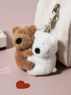 꼭 껴안은 강아지 자석 걸이인형