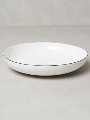 블랙 테두리 라인 깊은 접시 21 cm