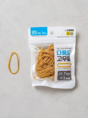고무줄 3 mm X 7 cm 85개입