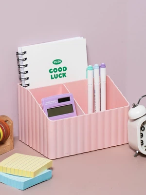 웨이브 4칸 데스크 정리함