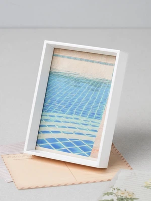 원목 프레임 깊은 액자 9 X 12.7 cm 화이트
