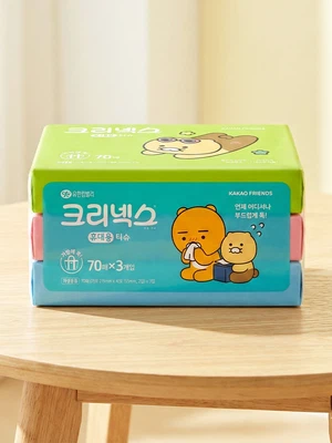크리넥스 카카오프렌즈 여행용 티슈 70매 3팩