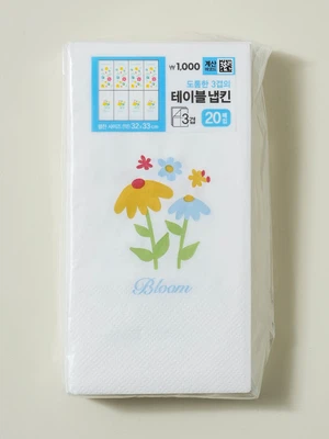 봄꽃 직사각 냅킨 16.5 X 8.5 cm