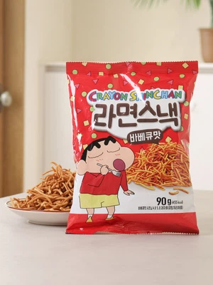 크래용 신짱 라면 스낵 바베큐 맛 90 g