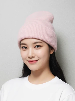 보들보들 퍼 비니 핑크