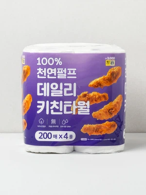 데일리 키친타월 200매 4롤