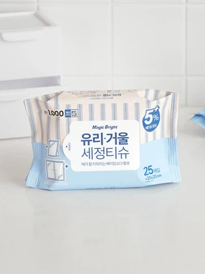 에탄올 유리 거울 세정 티슈 25매