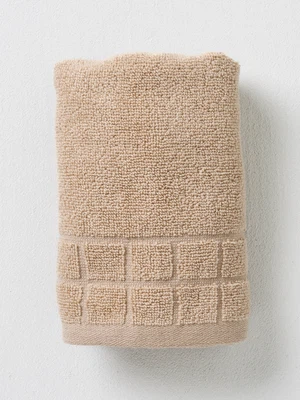 단면 무연사 세면 타월 34 X 80 cm 베이지