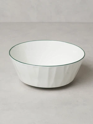 구부 테두리 라인 면기 19 cm 그린