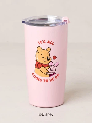 디즈니 위니더푸 스테인리스 텀블러 460 ml 핑크
