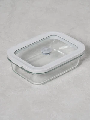 강화 유리 뚜껑 진공 밀폐 찬통 650 ml