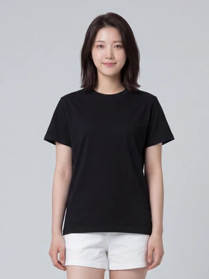 이지쿨코튼 레귤러핏 티셔츠(XL)(블랙)