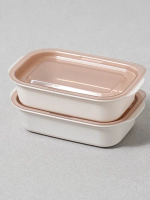 일본제 전자레인지 도시락 270 ml 2개입 아이보리