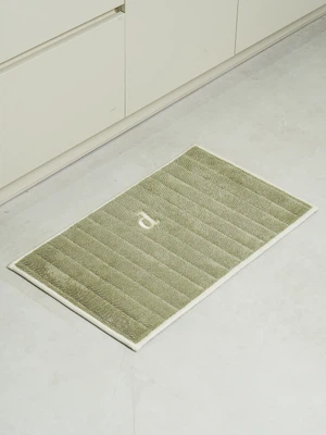 알파벳 자수 테리 발 매트 75 X 45 cm