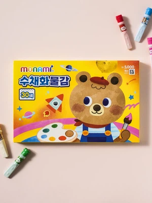 모나미 수채화 물감 30색