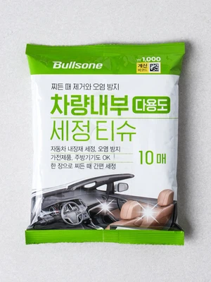 불스원 차량 내부 다용도 세정 티슈 10매입