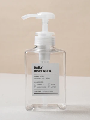 정사각 리필 펌프 400 ml 클리어