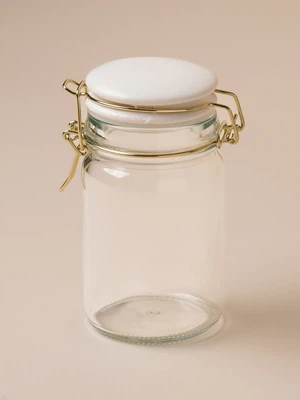 걸쇠형 컬러 뚜껑 유리 저장 용기 250 ml
