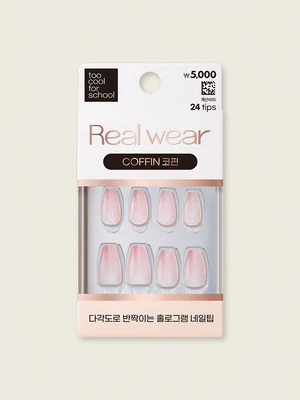 [홀로그램 아우라] 26Y 투쿨포스쿨 리얼웨어 네일팁 24개입