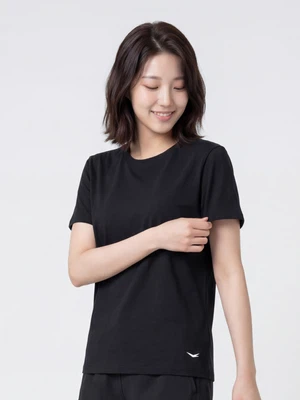 여성 소로나 레귤러핏 반팔티 L 블랙
