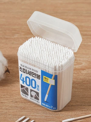 뾰족한 나무 면봉 400개입