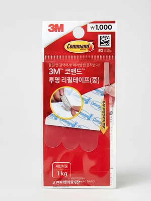 3M 코맨드 투명 리필 테이프 중형 6개입