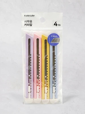 파스텔 커터칼 4P