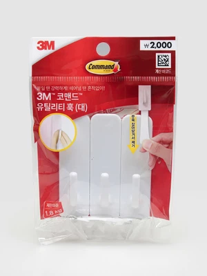 3M 코맨드 유틸리티 후크 대형 3개입