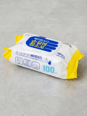 베이킹소다 손걸레 청소용 티슈 100매