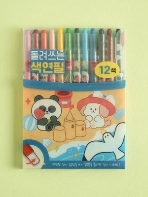 다이아몬드 색연필 12색