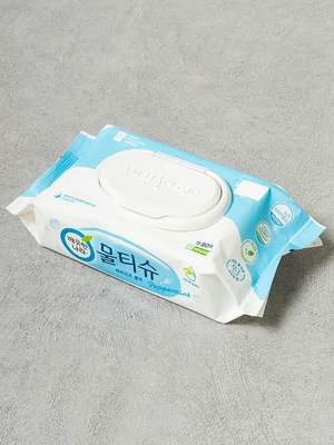 깨끗한나라 물티슈 페퍼민트 블루 캡형 80매
