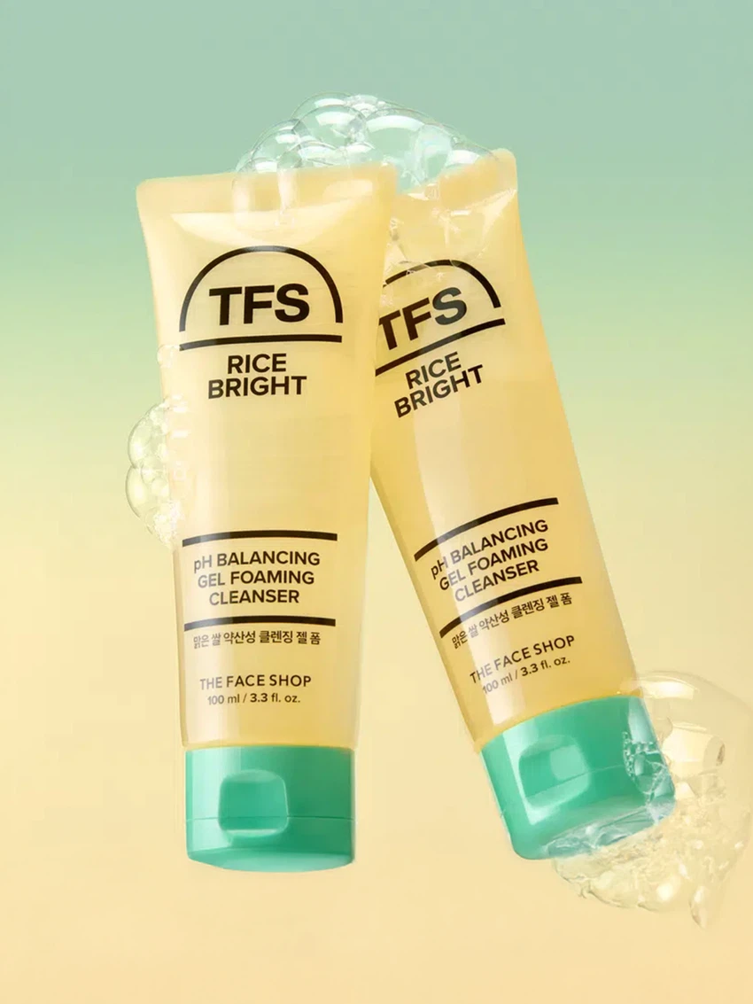 더페이스샵 맑은 쌀 약산성 클렌징 젤 폼 100 ml