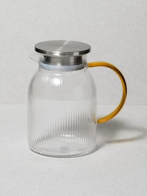 컬러 핸들 내열 유리 물병 1.2 L