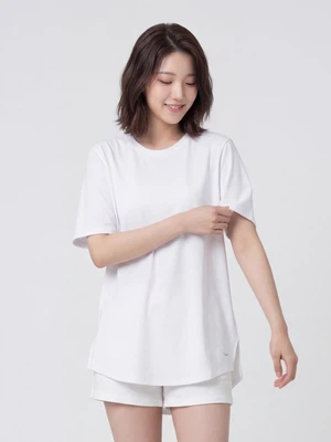 여성 소로나 오버핏 반팔티 S 화이트