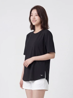 여성 소로나 오버핏 반팔티 L 블랙