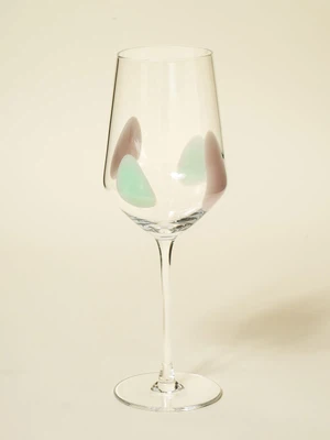컬러 도트 와인잔 (약450 ml)