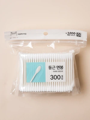 지퍼백 종이 면봉 300개입