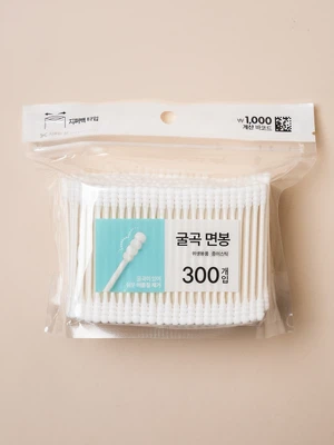 지퍼백 나선형 종이 면봉 300개입
