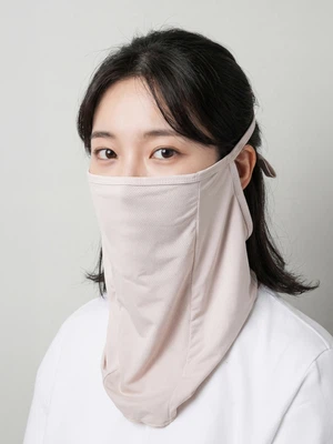 [UV 최대 97% 차단] 고리 조절 쿨 스카프 베이지