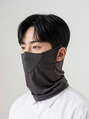 [UV 최대 99% 차단] 메시 포인트 쿨 스카프 그레이