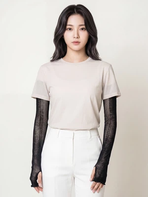 자외선 차단 메시 토시 블랙
