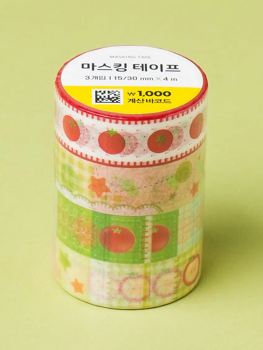 프룻 시리즈 마스킹 테이프 4 m 3개입_thumb_0