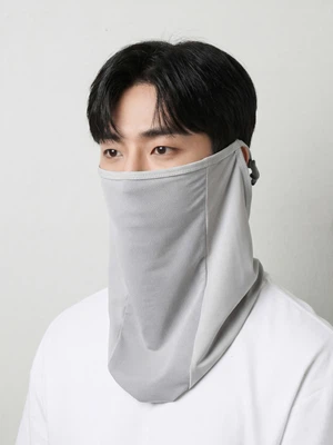 [UV 최대 96% 차단] 고리 조절 쿨 스카프 연그레이