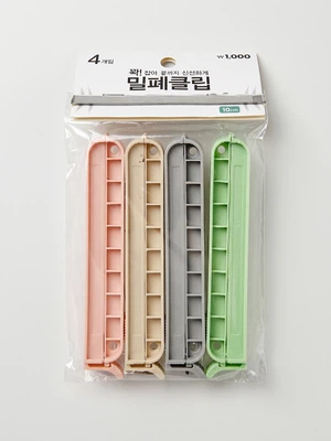 칼라 봉지집게 4개입
