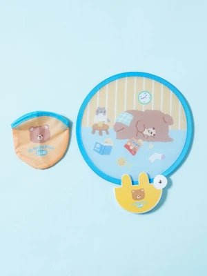 원터치 부채 블루