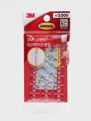 3M 코맨드 투명 데코레이션 클립 20개입